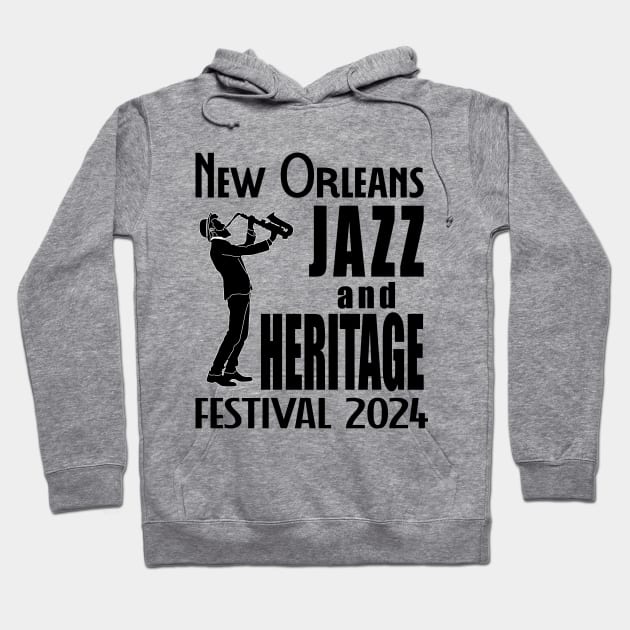 New Orleans Jazz Festival 2024 Hoodie by Womens Art Store